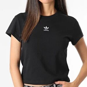 Adidas‎ Women's Black essential Short Sleeve Tee size S embroidery logo